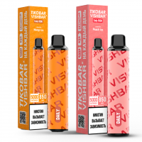 (М) Одноразовая электронная сигарета Tikobar x Vishbar 5000 - Peach Ice (Персик Лед)